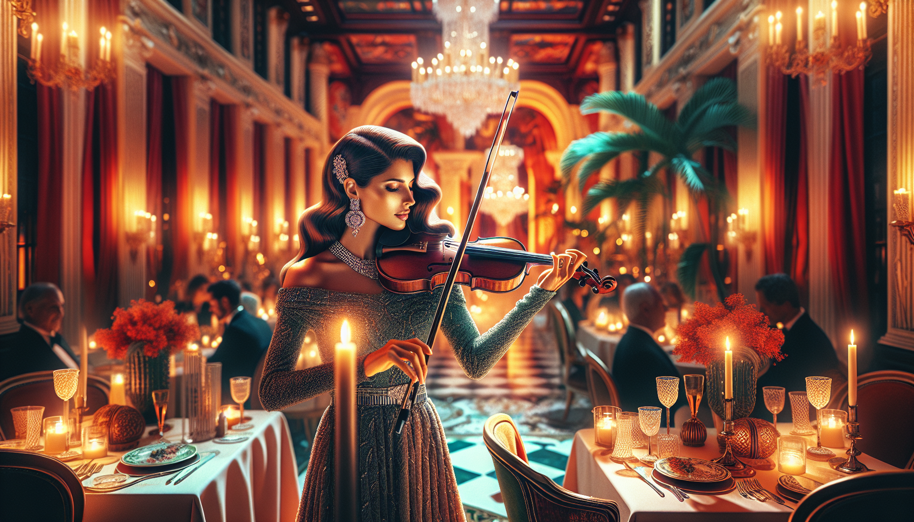 Booking a live violinist for spring events in Palm Beach