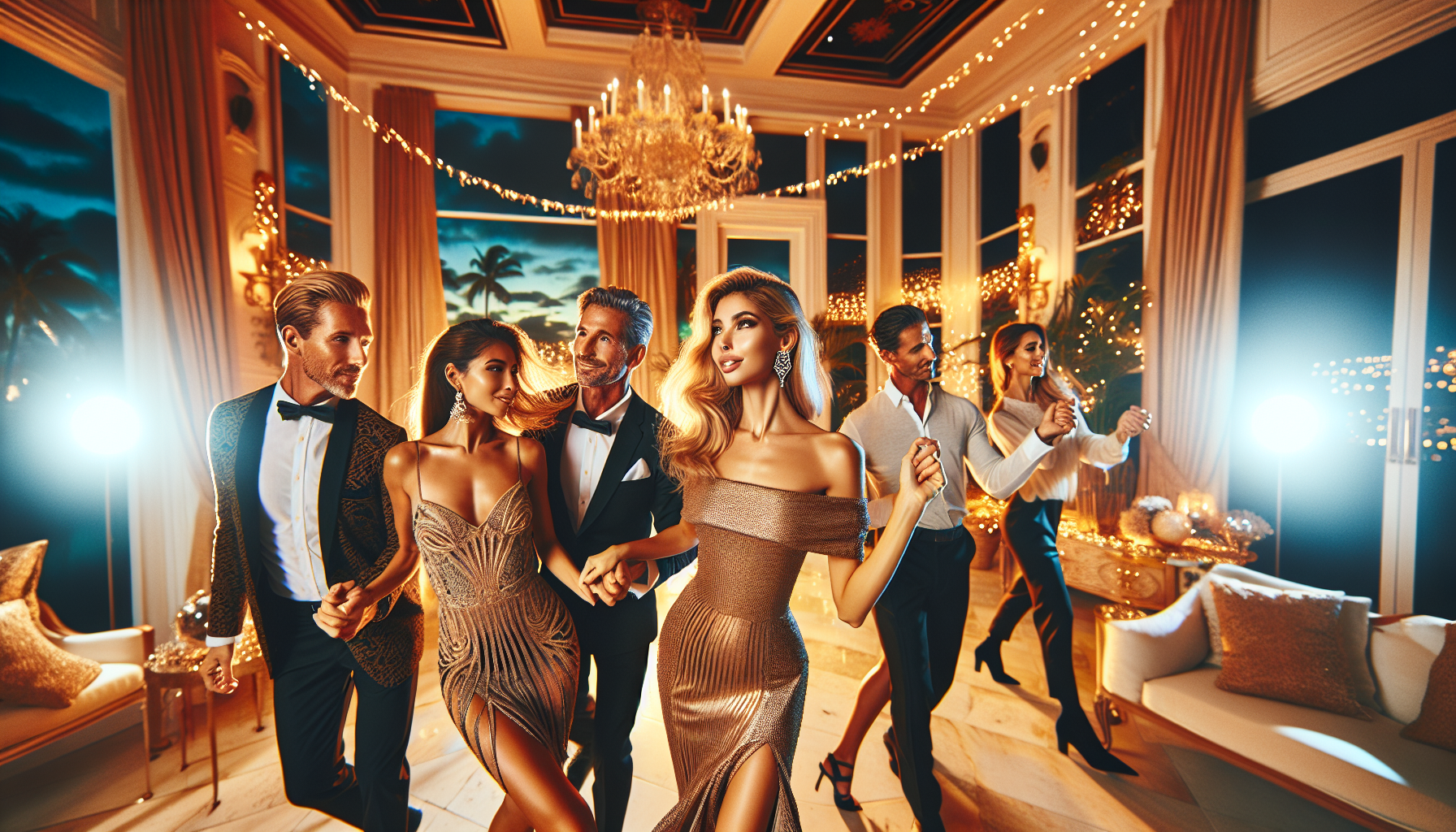 Combine dance lessons and live violin at your holiday party in Palm Beach