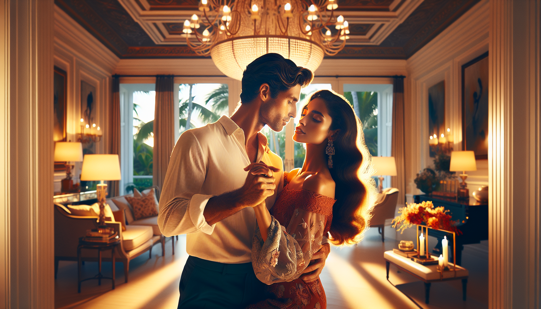 South Florida couples enjoying cha-cha dancing for date night