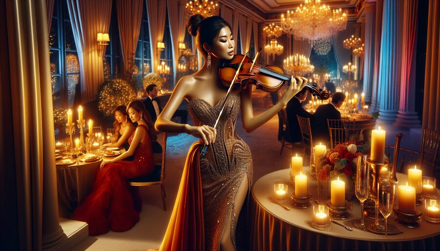Classical and contemporary Christmas carols on violin for events in Palm Beach