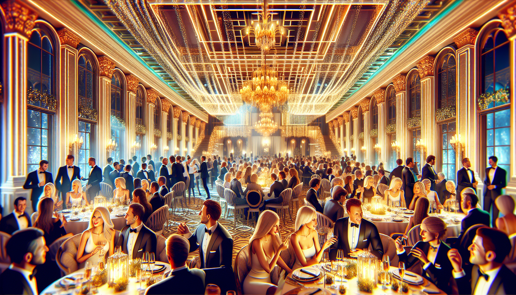 Corporate Christmas Party in Palm Beach with Live Violin and Dance Entertainment