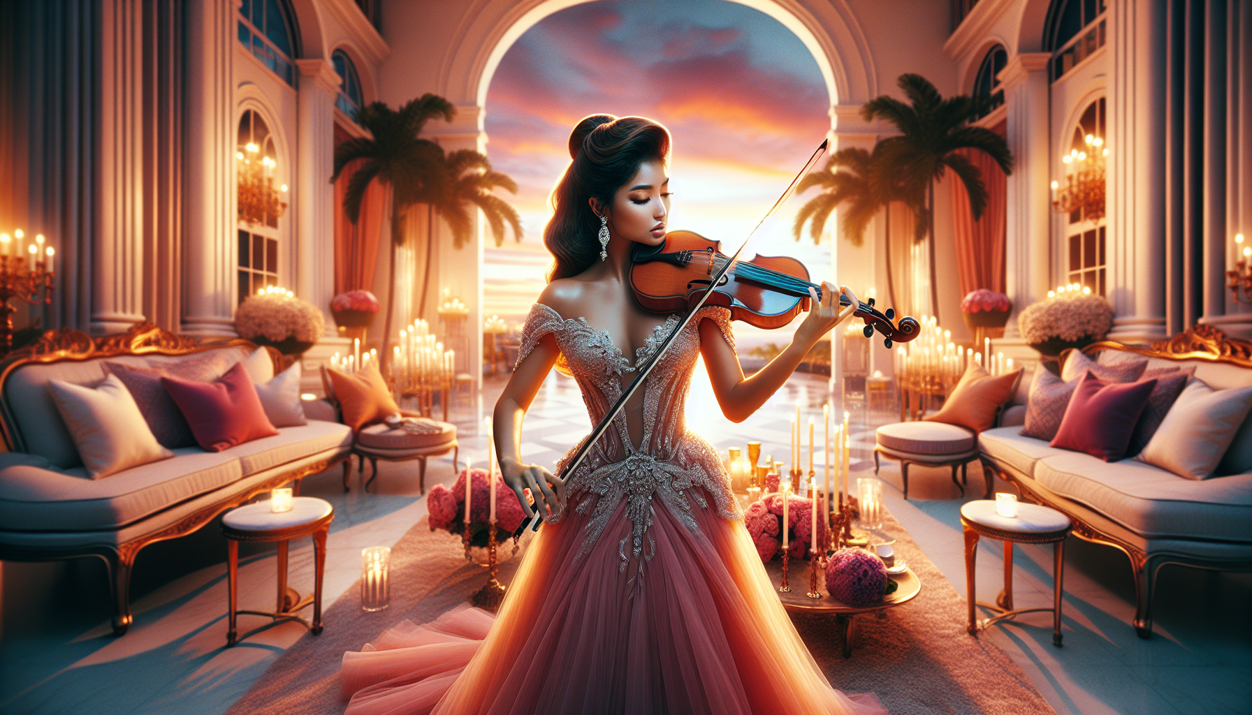 Live Violin Performance in Palm Beach
