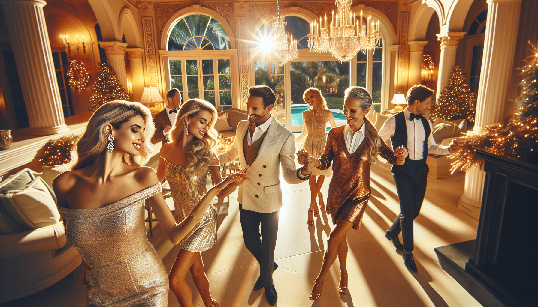 Group dance lessons at home for holiday parties in Palm Beach