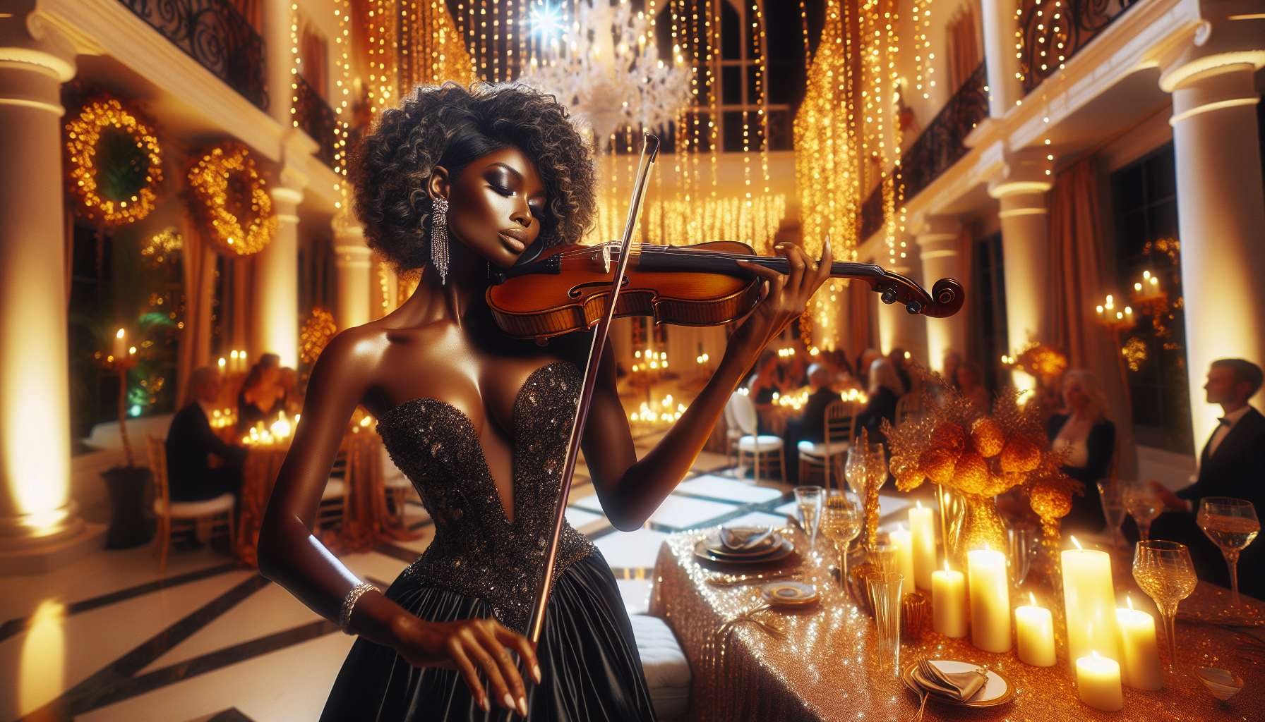 Live Violin Christmas Performance in Palm Beach County