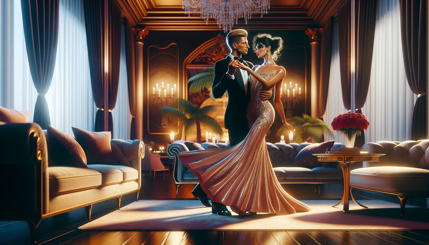 Romantic Valentine's Day dancing in Palm Beach with Gala Ballroom