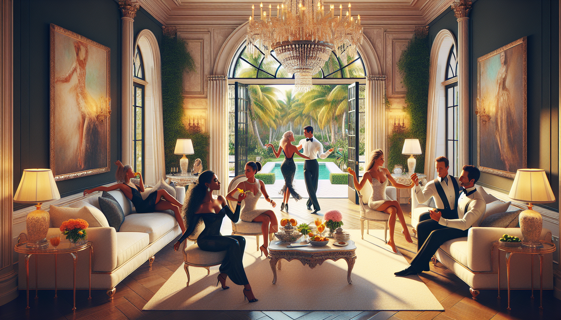 Pool party dance lessons in Palm Beach County