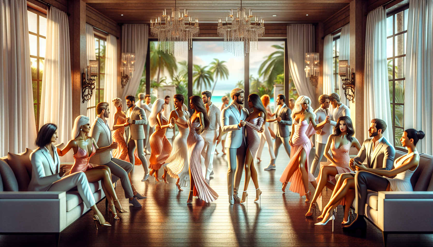 Surprise spring birthday party with dance lessons in Palm Beach