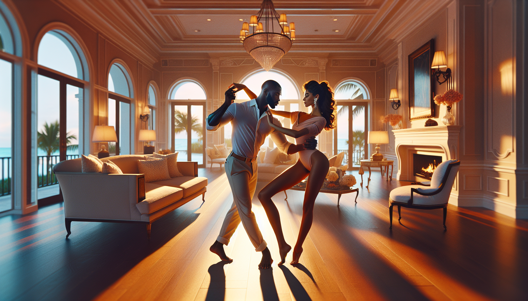 Private dance lesson surprise in Palm Beach for Valentine's Day