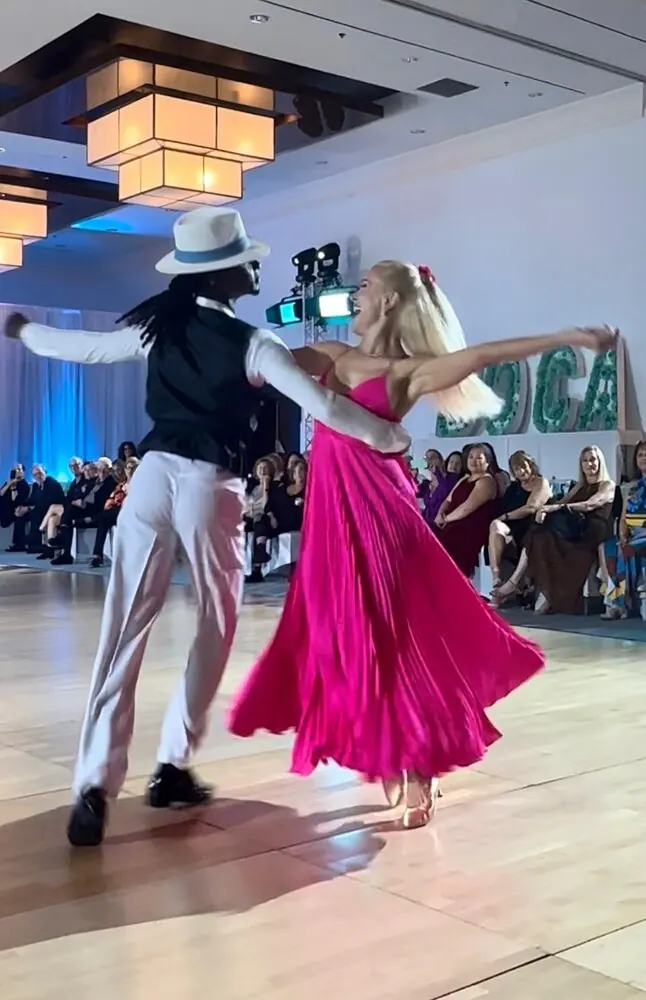 Ballroom dance performance at a Boca Raton event