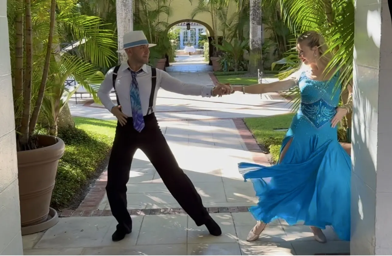 Gala Ballroom dancers performing at a South Florida event